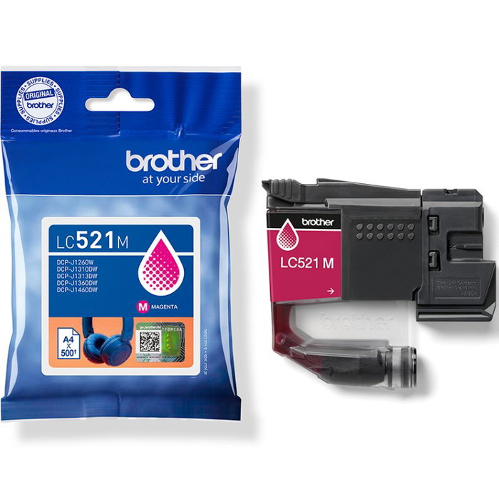 Brother Cartucho de Tinta LC521M Magenta